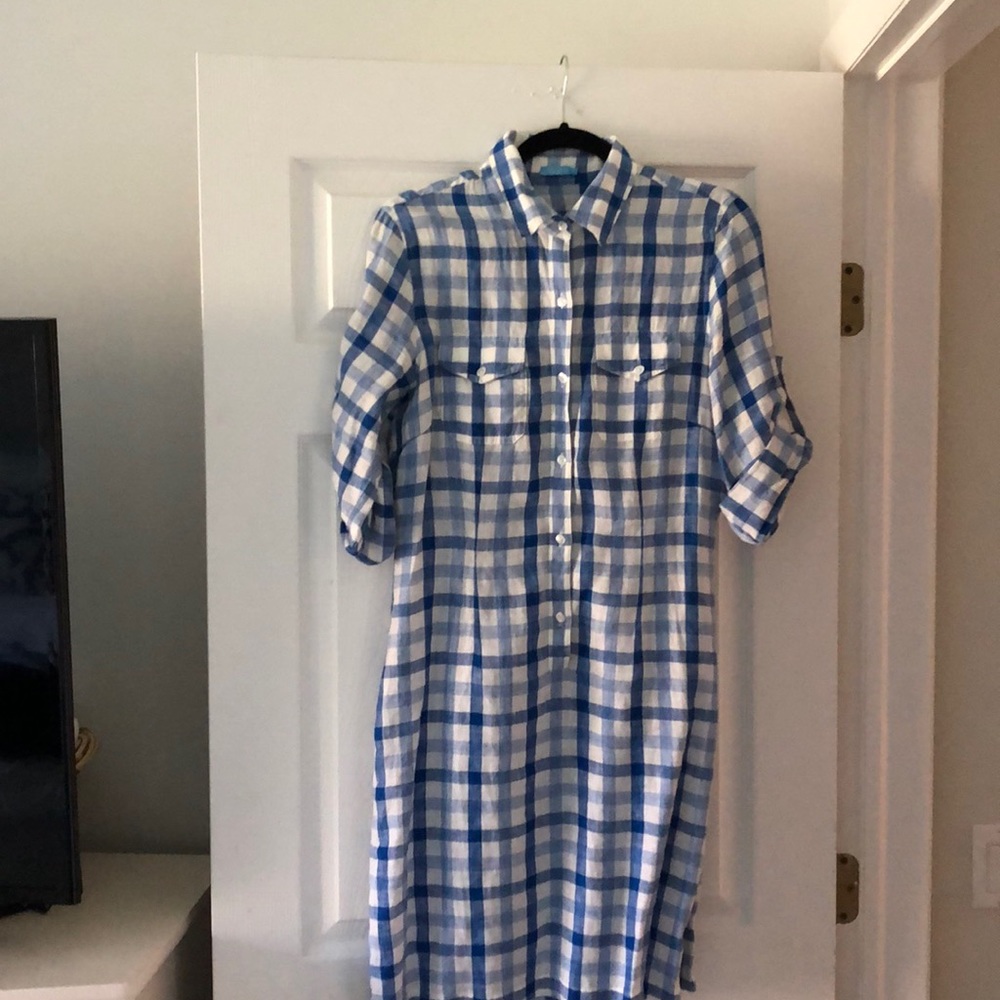 J McLaughlin Plaid Gingham dress.